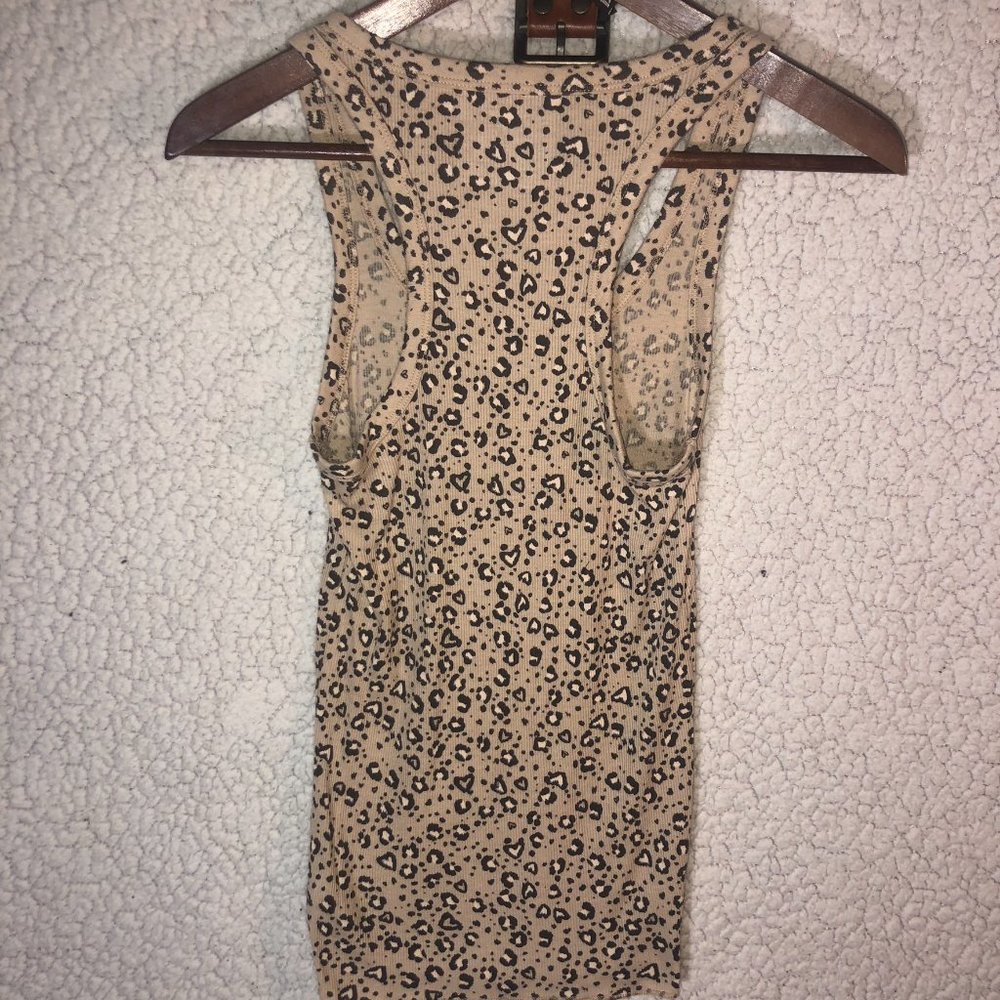 Aerie Cheetah Tan Tank Top Size Small - Picture 2 of 3